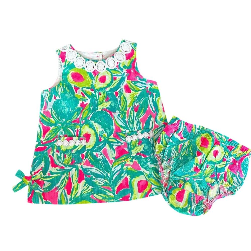 Lilly Pulitzer Baby Guac and Roll Classic Shift dress and bloomer 6-12 months